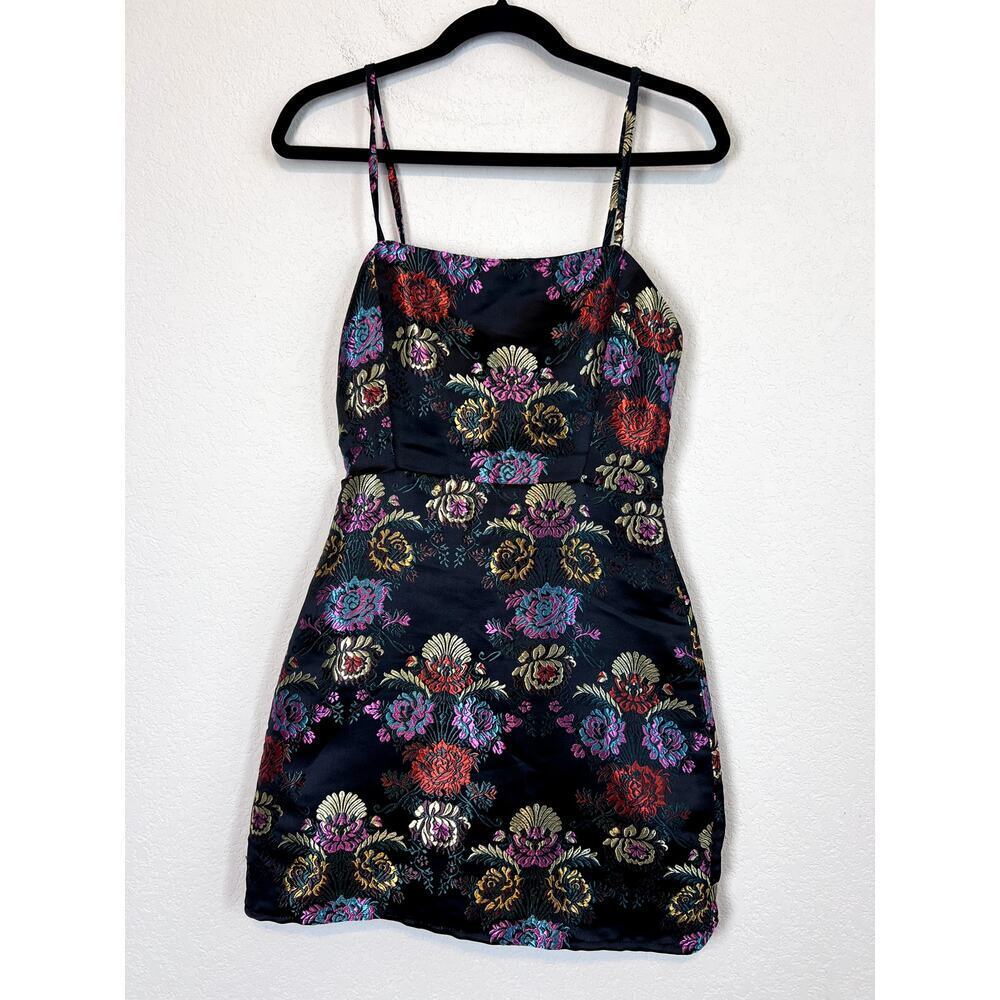 Chic Zara Trafaluc Black Strappy Mini Dress - Size Small